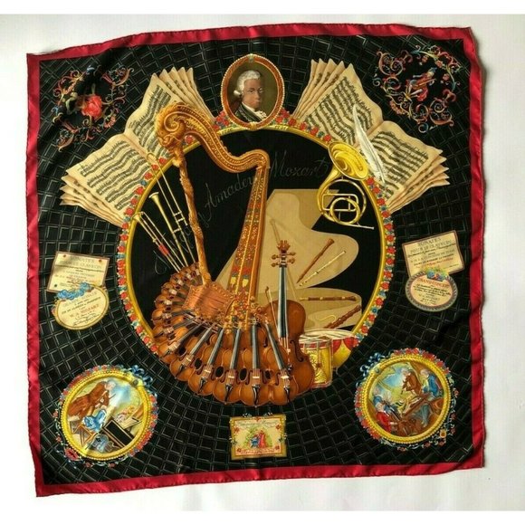 Hermès Mozart Pattern Scarf - Picture 3 of 6